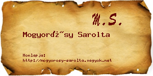 Mogyorósy Sarolta névjegykártya