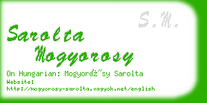 sarolta mogyorosy business card